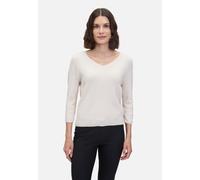 Betty Barclay Damen Feinstrickpullover mit V-Ausschnitt 50% Viskose Light Beige Melange Gr. 42