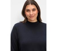 Sheego Feinstrickpullover mit Stehkragen 40/42 tiefblau