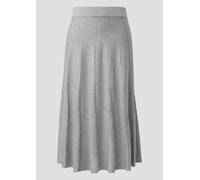 Feinstrickrock in Midi-Länge mit Elastikbund und Glitzergarn 40 grau 2169502.9400.40