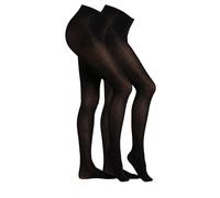 Feinstrumpfhose CAMANO "2er Pack", Damen, Gr. L/XL, schwarz, 55% Baumwolle, 40% Polyamid, 5% Elasthan, Strumpfhosen Feinstrumpfhose (98578766-L) schwarz