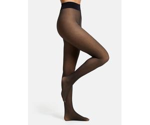 Feinstrumpfhose CAMANO "comfort", Damen, Gr. 42, schwarz (schwarz dots), Obermaterial: 50% Polyester, 40% Polyamid, 10% Elasthan, gepunktet, Strumpfhosen Feinstrumpfhose, Baumwollzwickel, komfortabel,