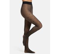 Feinstrumpfhose CAMANO "comfort", Damen, Gr. 44, schwarz (schwarz hearts), Obermaterial: 50% Polyester, 40% Polyamid, 10% Elasthan, Strumpfhosen Feinstrumpfhose, Baumwollzwickel, komfortabel, kuscheli