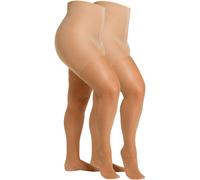 2er Pack camano Curvy Strumpfhosen 20 DEN Damen 0112 - sand 56/58