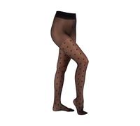 2er Pack camano Fashion Big Dots Strumpfhosen 20 DEN Damen 9999 - black M
