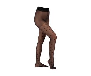 Feinstrumpfhose CAMANO "Fine fashion", Damen, Gr. M, schwarz, Obermaterial: 90% Polyamid, 10% Elasthan, unifarben, Strumpfhosen Feinstrumpfhose, Big Dots (24052025-M) schwarz