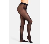 Camano Damen Strumpfhose Punkt Muster Langlebig Verstärkt Elegant Dots Design Soft Kein Einschneiden Strapazierfähig dots 1er Pack S black