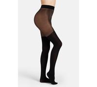 Camano Damen Strumpfhose Overknee Look Glitzer-Elementen Rutschfest 70 DEN overknee 1er Pack S black