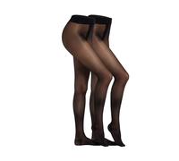 Feinstrumpfhose CAMANO "Strumpfhose 2er Pack", Damen, Gr. 38/40, schwarz, 83% Polyamid, 17% Elasthan, , Strumpfhosen Feinstrumpfhose (40165639-38) schwarz