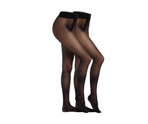 Feinstrumpfhose CAMANO "Strumpfhose 2er Pack", Damen, Gr. 42/44, schwarz, 83% Polyamid, 17% Elasthan, , Strumpfhosen Feinstrumpfhose (40165639-42) schwarz