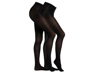 Feinstrumpfhose CAMANO "Strumpfhose 2er Pack", Damen, Gr. L/XL, schwarz, 55% Baumwolle, 40% Polyamid, 5% Elasthan, Strumpfhosen Feinstrumpfhose (98578766-L) schwarz