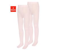 Feinstrumpfhose H.I.S, Mädchen, Gr. 92/98, 2x rosa, Obermaterial: 93% Polyamid, 7% Elasthan, Zopfmuster, unifarben, elastisch, Strumpfhosen Feinstrumpfhose, mit Zopfmuster (93537700-92) 2x rosa