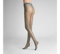 Feinstrumpfhose HUDSON "Strumpfhose Fancy Net", Damen, Gr. 44-46, blau (jeans blau 0959), Obermaterial: 97% Polyamid PA. 3% Elasthan EL., Strumpfhosen Feinstrumpfhose (21607140-44) jeans blau 0959