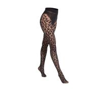 JOOP! Collection Eng anliegende Strumpfhose mit Leopardenmuster in Black, Größe 44-46
