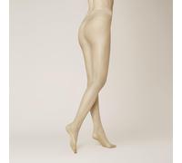 Feinstrumpfhose KUNERT "CHINCHILLAN RUN STOP 20", Damen, Gr. M, beige (crystal), Obermaterial: 72% Polyamid, 28% Elasthan, elastisch, Strumpfhosen Feinstrumpfhose, mit innovativem Kunert-Maschenstopp,
