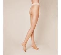 Feinstrumpfhose KUNERT "MYSTIQUE", Damen, Gr. L, beige (golden), Obermaterial: 61% Polyamid, 39% Elasthan, elastisch, Strumpfhosen Feinstrumpfhose, bequemer, druckfreier Wohlfühlbund, transparent, mat