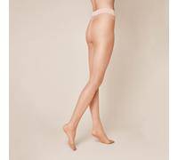 Feinstrumpfhose KUNERT "MYSTIQUE", Damen, Gr. S, beige (crystal), Obermaterial: 61% Polyamid, 39% Elasthan, elastisch, Strumpfhosen Feinstrumpfhose, bequemer, druckfreier Wohlfühlbund, transparent, ma