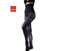 Feinstrumpfhose LASCANA "Bauchweg Figurformende Stützstrumpfhose transparent", Damen, Gr. L (44/46), schwarz, Obermaterial: 89% Polyamid, 11% Elasthan, unifarben, elastisch, Strumpfhosen Feinstrumpfho