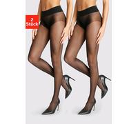 Feinstrumpfhose LASCANA Gr. L (44/46), schwarz Damen Strumpfhosen Feinstrumpfhosen matt transparent (38914245-L)