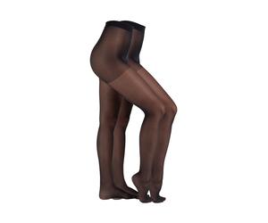 Feinstrumpfhose S.OLIVER "2er Pack", Damen, Gr. 42/44, schwarz, 90% Polyamid, 10% Elasthan, Strumpfhosen Feinstrumpfhose (13137201-42) schwarz