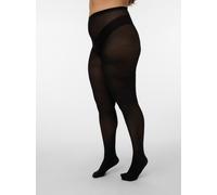 Feinstrumpfhose VERO MODA CURVE "VMCLOVE TIGHTS - 40 DEN 2-PACK CUR NOOS", Damen, Gr. 50/52, schwarz (schwarz pack:2xschwarz), Obermaterial: 92% Polyamid, 8% Elasthan, uni, elastisch, Strumpfhosen Fei