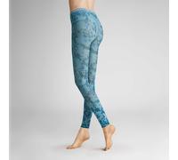 Feinstrumpfleggings HUDSON "Leggings Floral", Damen, Gr. 38-40, blau (jeans blau 0959), Obermaterial: 90% Polyamid PA. 10% Elasthan EL., Strumpfhosen (96062229-38) jeans blau 0959