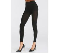Feinstrumpfleggings LASCANA, Damen, Gr. 44-46, schwarz, Obermaterial: 85% Polyamid, 15% Elasthan, elastisch, Strumpfhosen, mit Komfortbund (65609130-44) schwarz