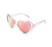 FEISEDY Herz Sonnenbrille Polarisiert Damen Herzbrille für Party Valentinstag Festival mit UV400 Schutz B2337