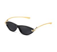 FEISEDY Vintage Katzenaugen Sonnenbrille Damen Klein Schmal Cateye Brille Retro mit UV400 Schutz B4186