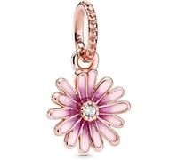 Feitery ROSE Gänseblümchen Rosévergoldet Charms Kompatibilität für Pandora Armband Valentinstag Bead Charm für Damen