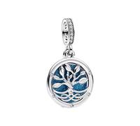 Feitery Zweifarbiger Schlüssel zum Glück Familie Charms Herz Anhänger Kompatibilität für Pandora Armband Geschenke zum Muttertag