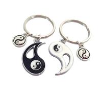 FeiYeup Yin-Yang-Schlüsselanhänger, vielseitiges Puzzle-Set, stilvoller Schlüsselanhänger, Charm, Paare, auffälliger Schlüsselanhänger, Schmuckzubehör
