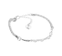 Feizikaw Armband für Damen Damen verstellbares Armband 925 Silber Herz verstellbares Manschette Modeschmuck Zubehör für Party Bankett Hochzeit (Silver, One Size)