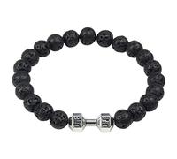 Feizikaw Armband für Damen Tigerauge Armband Lavastein Stress Yoga Perlen Verstellbares Aromatherapie Öl Diffusor Lava Für Männer Frauen (A, One Size)