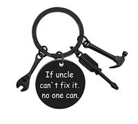 Feizikaw ChlüSselaufhänger Wenn Papa es nicht reparieren kann, kann niemand Schraubendreher Schlüsselanhänger Ring Werkzeug Charms Schlüsselanhänger Geschenk für Papa (F, One Size)