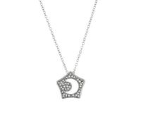 Feizikaw Damen Halskette Basic Halskette mit Anhänger, Kette, Herren- und Damenbekleidung, Schmuck, Stern, Mode, Geburtstagsgeschenk für Mädchen (Silver, 45CM)