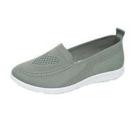 Feizikaw Damen Retro Sneakers Schuhe/Sommerschuhe in Übergrößen, Export-Freizeitschuhe zum Hineinschlüpfen, alte Stoffschuhe (Green, 39)