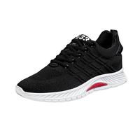 Feizikaw Herren Low-Top Sneaker Paar Herrenschuhe mit Erhöhung,lässige Mesh-Sneaker,leichte,atmungsaktive Sportschuhe zum Schnüren mit verstecktem Hebeabsatz für Männer,cm (Black,40)