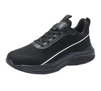 Feizikaw Herren Schuhe Herren Sommer Mesh Atmungsaktive Sportschuhe Modische Laufschuhe (Black,49)