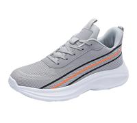 Feizikaw Herren Schuhe Herren Sommer Mesh Atmungsaktive Sportschuhe Modische Laufschuhe (Grey,47)