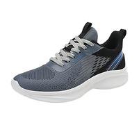 Feizikaw Herren Schuhe Herren-Sportschuhe,modisch,farblich abgestimmt,neues Muster,Sommer-Mesh,atmungsaktiv,lässig bequem,Schnür-Laufschuhe (Dark Blue,40)