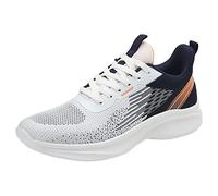 Feizikaw Herren Schuhe Herren-Sportschuhe,modisch,farblich abgestimmt,neues Muster,Sommer-Mesh,atmungsaktiv,lässig bequem,Schnür-Laufschuhe (Dark Gray,41)
