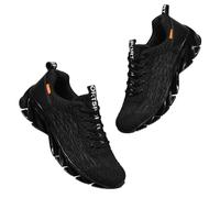 Feizikaw Herren Schuhe Herren- und Damenschuhe Turnschuhe Sportschuhe Laufschuhe Tennis Wanderschuhe Fitnessstudio Turnschuhe Atmungsaktiv Freizeit Mode Leicht (Black,47)