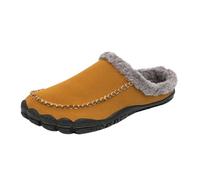 Feizikaw Herren Schuhe Männer Winter Baumwolle Hausschuhe Paare Indoor Freizeit Fitness Leichte Langlebige Sportschuhe rutschfeste Hause Warme Plüsch Boden Hausschuhe (Yellow,42)