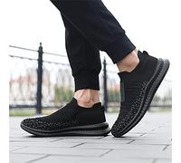 Feizikaw Herren Sportschuhe Männer Schuhe Sommer große Leichtgewicht Mesh-Outdoor- lässige Laufstiefel für Männer (Black,41)