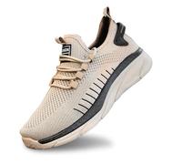 Feizikaw Herren Trekking Wanderschuhe Atmungsaktive Mesh-Sneaker für Herren,leichte Laufschuhe mit weicher Sohle für Freizeitsport und den Alltag,Bequeme Wanderschuhe (Khaki,40)