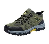 Feizikaw Herren Wanderschuhe Herren-Sportschuhe,modisch,Muster,einfache einfarbige Dicke Sohle,Outdoor-Bergsteigerschuhe,bequem,Flacher Boden,Schnürung (Green,44)