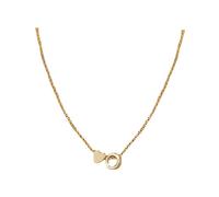Feizikaw Kette Silber Damen Zierliche goldene Initialenketten für Frauen Goldketten für Frauen O Alphabet Initialenketten Teenager-Mädchen Schmuck (Gold, 50cm)