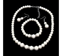 Feizikaw Kollektion Anhänger Natürliche Süßwasser Halskette Perle Ohrringe Schmuck Mode Armband Set Halsketten Anhänger (As shown,One Size)