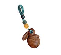 Feizikaw Schlüsselanhänger Lustig Osterhase Schlüsselanhänger Hase Holz Hase für Frauen Geldbörse Auto Charm Anhänger (Brown, One Size)