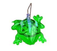 Feizikaw Schlüsselanhänger Mini-Frosch, aufblasbarer Frosch, rosa und grüner Kinderballon, neuer Anhänger, kleiner Schlüsselanhänger ohne Licht (A, One Size)